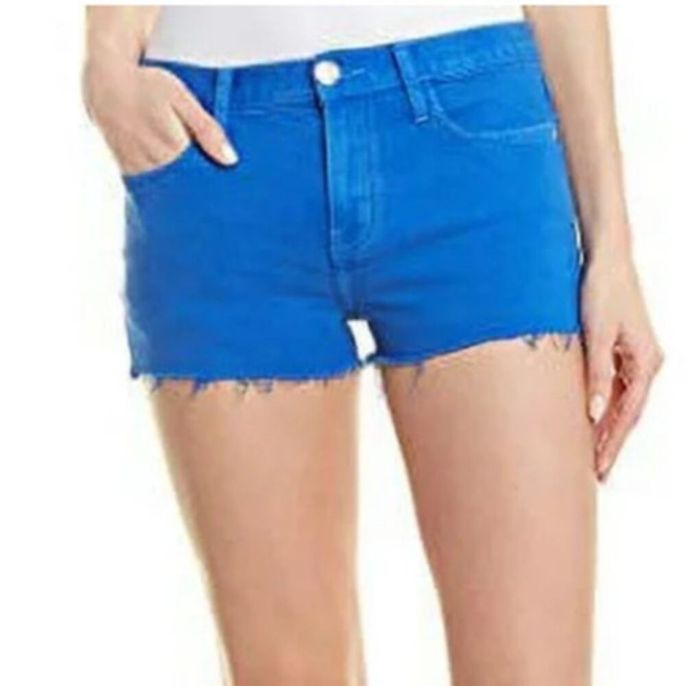 NWT Current / Elliott The Boyfriend cutoff nautical blue shorts size 27